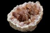 Pink Amethyst Geode Half - Very Sparkly Crystals #127312-2